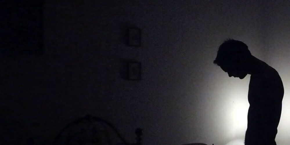 A person in depression in smoking refusal